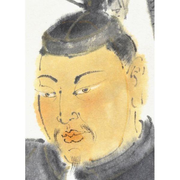 翠峰オリジナル 天神様 尺五 五浪 【木】 軸先焼き物 206661
