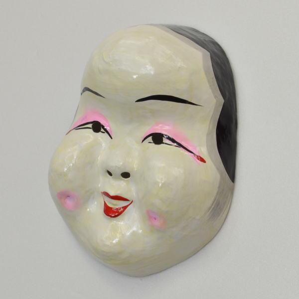 お面 和紙製 おかめ 幅15cm ×高さ18cm ×奥行7cm 228823 : 高田卸方屋