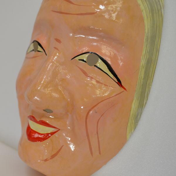 お面 和紙製 おばあちゃん 幅13cm ×高さ21cm ×奥行6cm 229073 : 高田卸