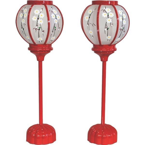 ひな人形 ひな道具 単品 部品 売り 雪洞 灯り 赤 東山３号 ＬＥＤコードレス 261745