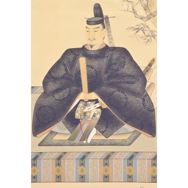 掛軸 翠峰オリジナル 天神様 尺八 瑶月 京正表具 宇陀 太巻 軸先九谷焼