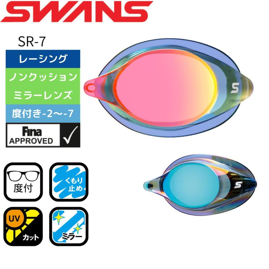 SWANS mirrorlens スワンズ　ミラーレンズ SWANS（スワンズ） 部活 プレゼント 水泳 ゴーグル 大人 ノン
