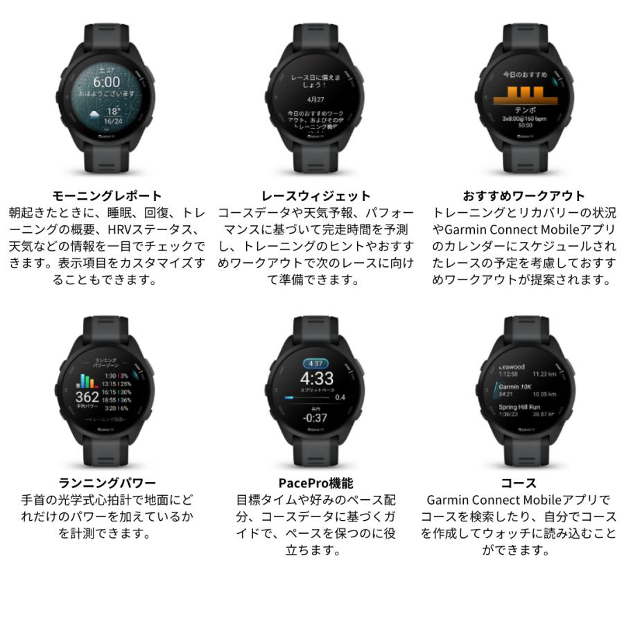 GARMIN（ガーミン） Forerunner 165 ランニングウォッチ 010-02863-81