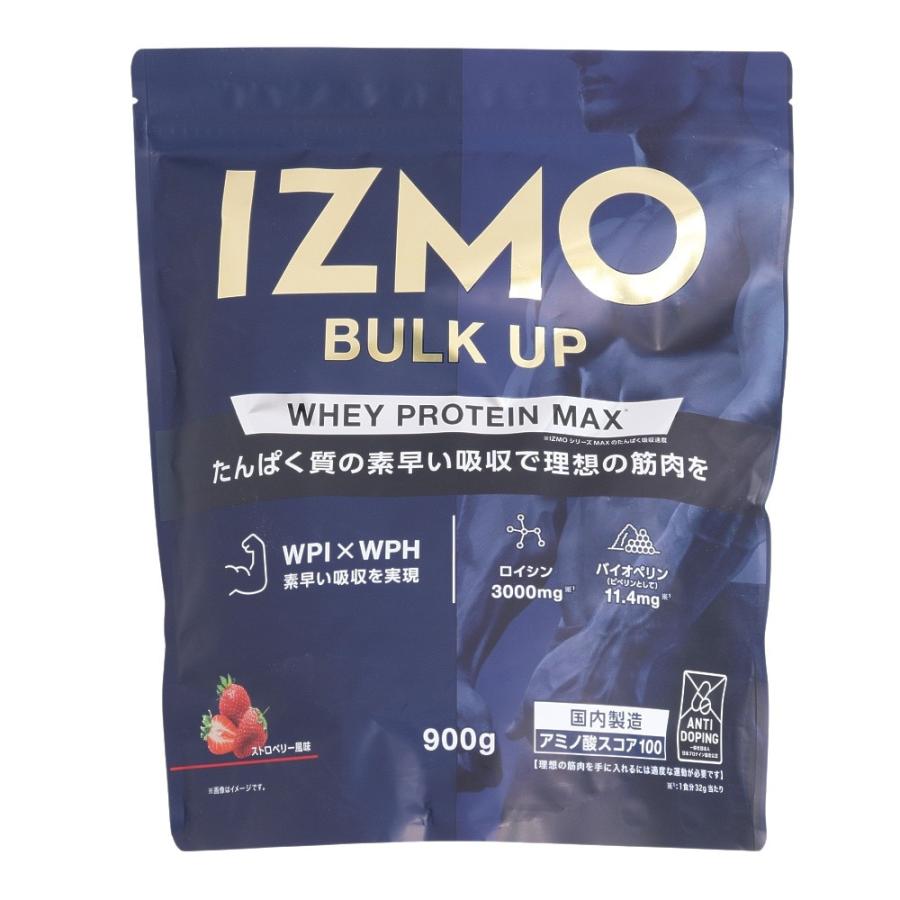 IZMO イズモ BULKUP 900 ホエイ プロテイン MAX ストロベリー風味 900g