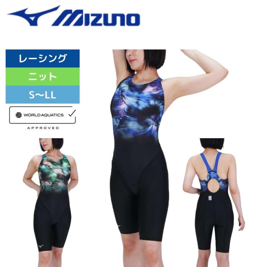 Mizuno FINA認証　高速水着　レディース　XL ブラック/ネイビー MIZUNO（ミズノ） 競泳水着 レーシング水着 レディース ハーフスーツ