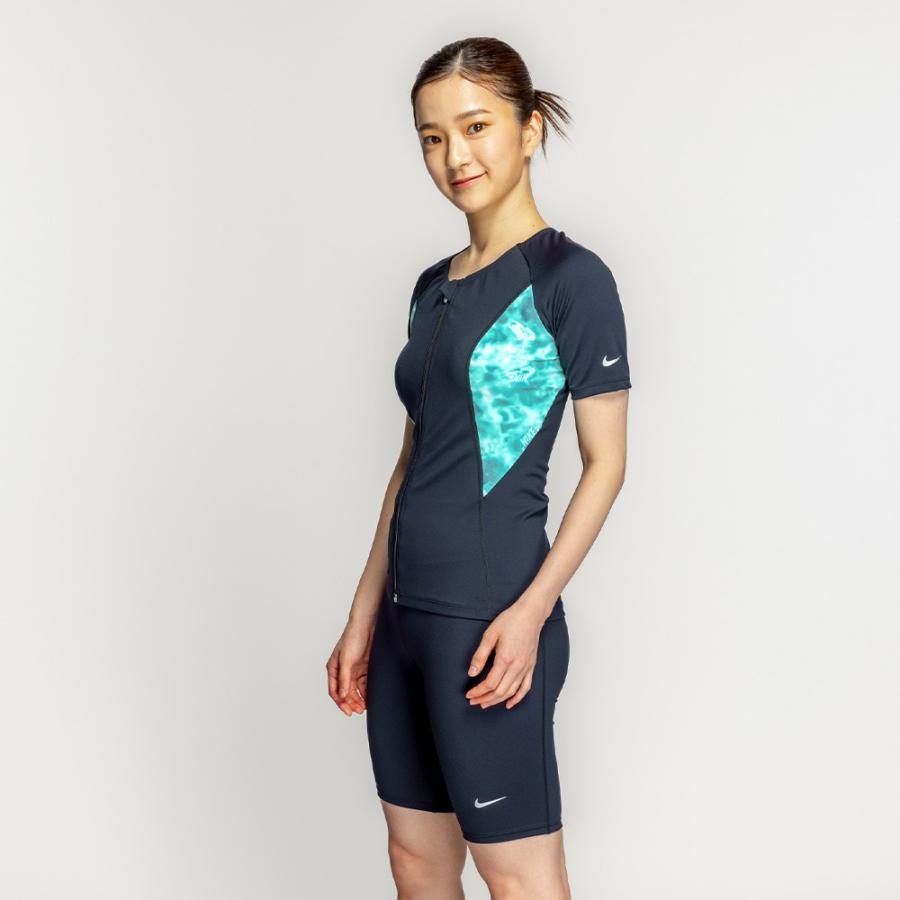 NIKE（ナイキ） レディース フィットネス水着 ジップ付き 半袖