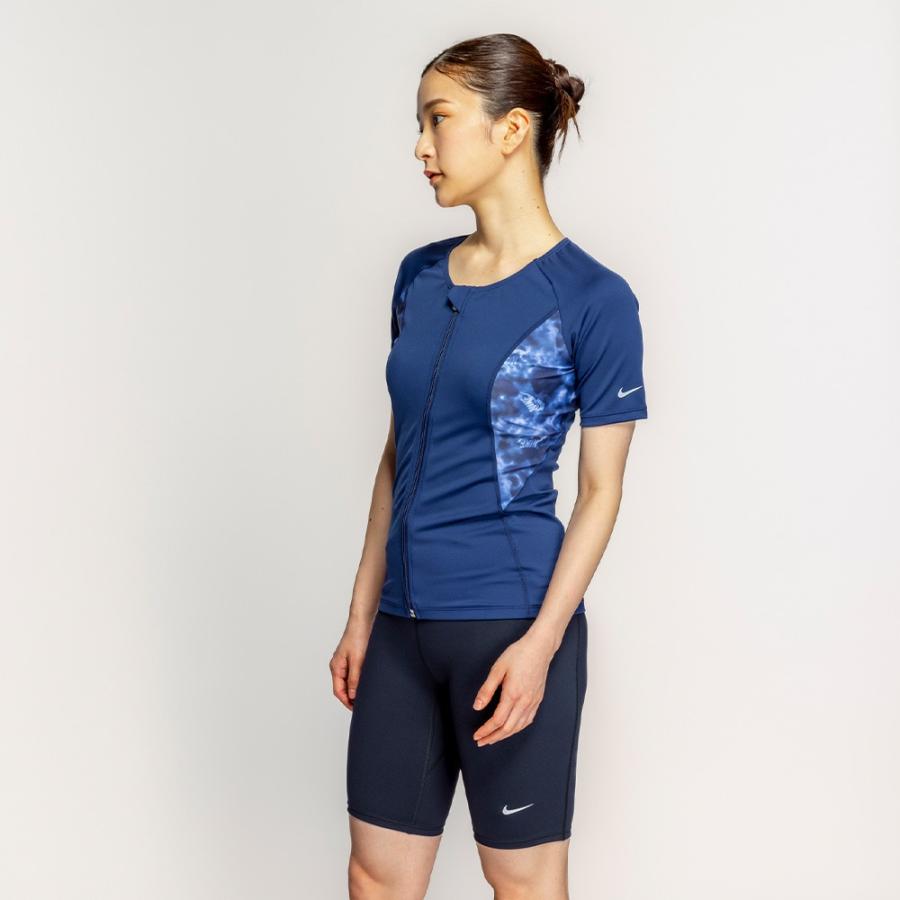 NIKE（ナイキ） レディース フィットネス水着 ジップ付き 半袖