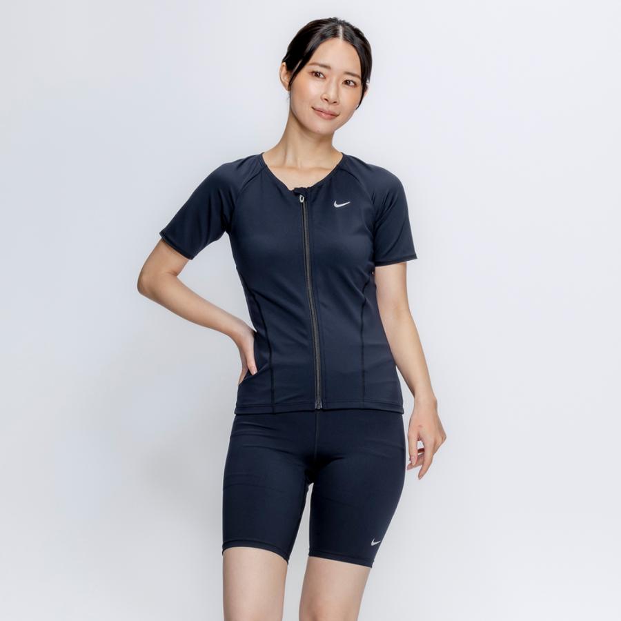 NIKE（ナイキ） フィットネス水着 レディース ベーシック 半袖 ジップ