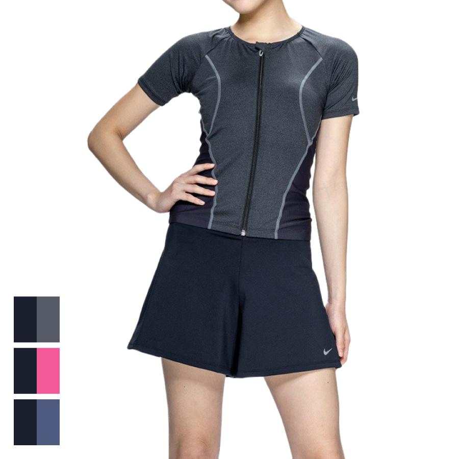 NIKE（ナイキ） フィットネス水着 レディース 水泳 半袖 ジップ