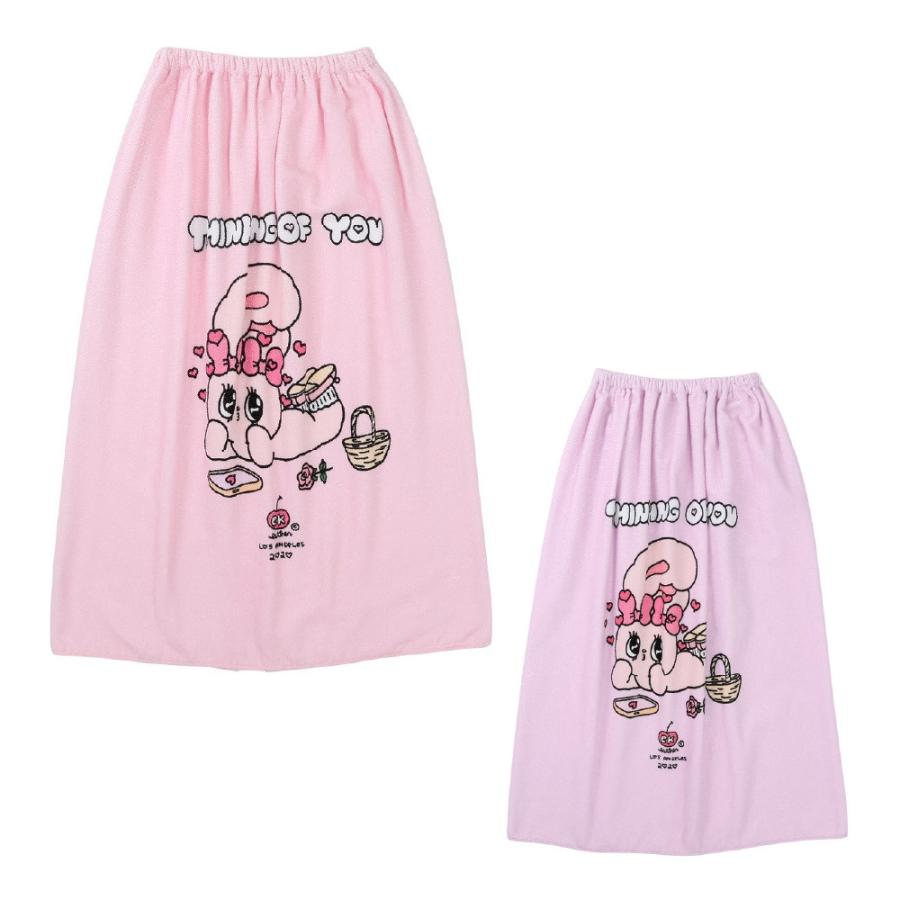 スイムタオル 水泳 タオル ESTHER BUNNY ピンク 80cm丈 216844-26PNK