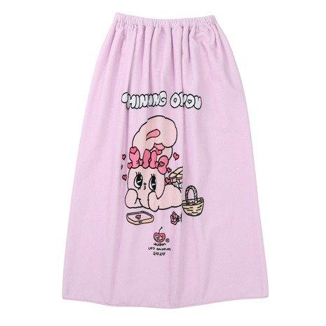 スイムタオル 水泳 タオル ESTHER BUNNY ピンク 80cm丈 216844-26PNK