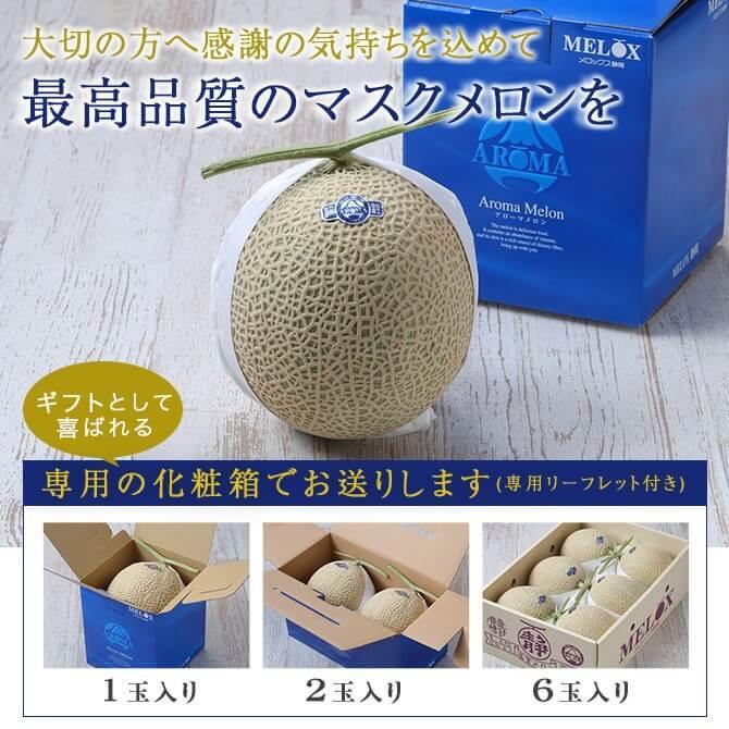 静岡県産　アローマメロン　2玉　約3kg以上 通年出荷】アローマメロン(小玉) 2玉入【静岡高級マスクメロン