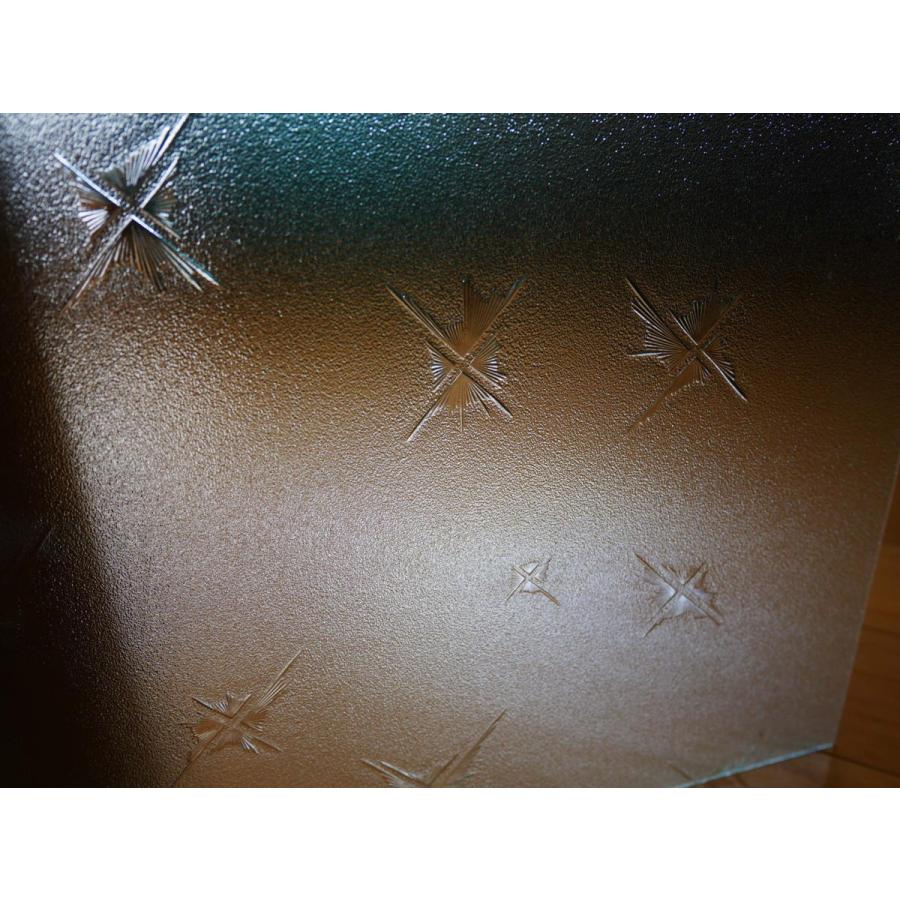 1090708□夜空□よぞら□昭和□型板ガラス□レトロガラス□約300mm