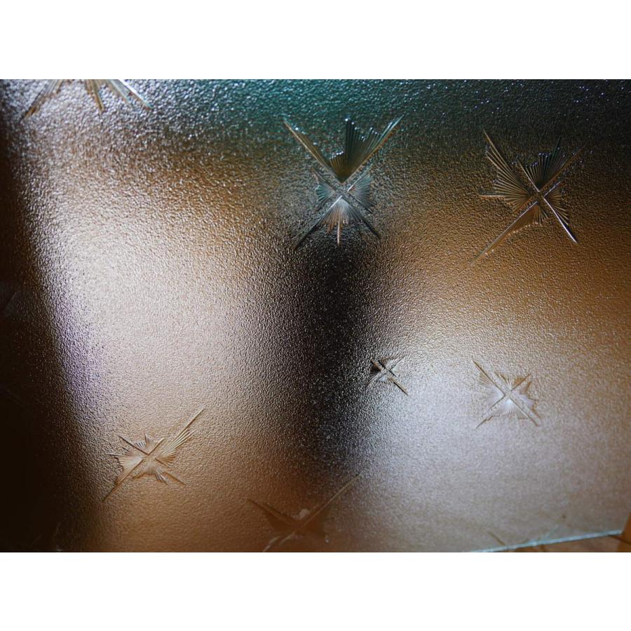 1090708□夜空□よぞら□昭和□型板ガラス□レトロガラス□約300mm