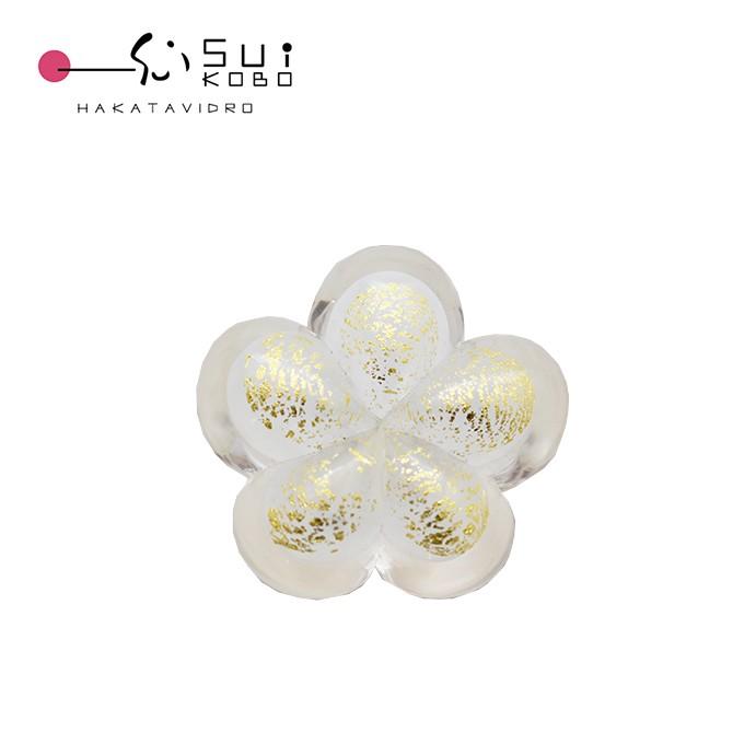 ガラス箸置き　白梅金　博多びーどろ粋工房　箸置き　おしゃれ　ガラス | 