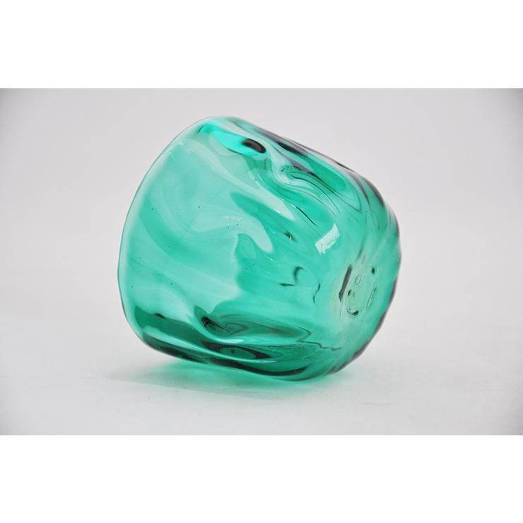 宗像びーどろ 大島翡翠（ひすい） ぐいのみ NM-10GR ガラス細工 粋工房