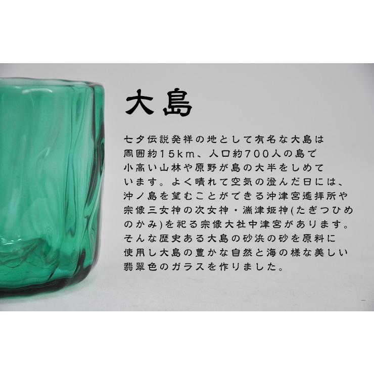 宗像びーどろ 大島翡翠（ひすい） タンブラー NM-14GR ガラス細工 粋