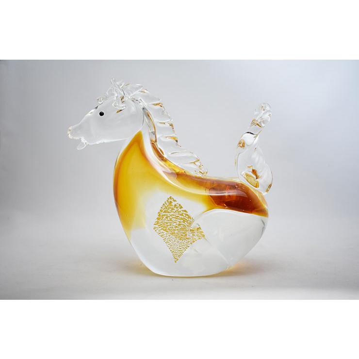 干支 午 置物 馬 オブジェ 2026年 干支飾り SE-074 : ガラス工房粋工房