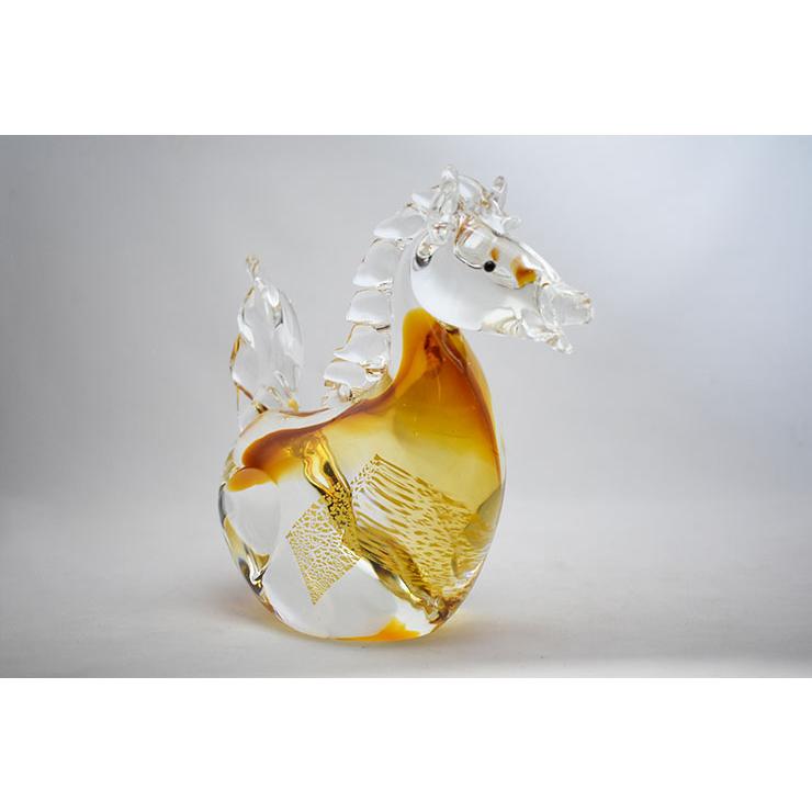 干支 午 置物 馬 オブジェ 2026年 干支飾り SE-074 : ガラス工房粋工房