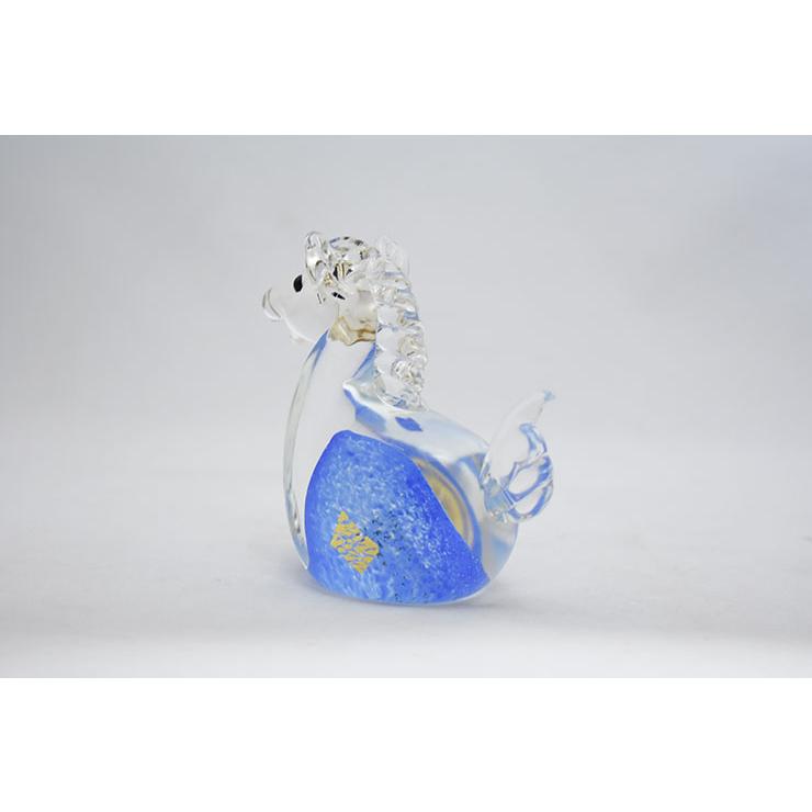 干支 午 置物 馬 オブジェ 2026年 干支飾り SE-076BL : ガラス工房粋