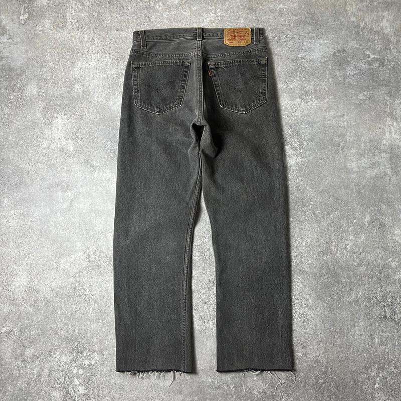 90s USA製 Levis 501 先染め ブラック デニム パンツ 31 / 90年代