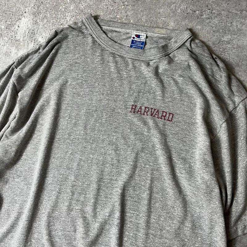 雰囲気系 90s USA製 Champion HARVARD カレッジ プリント 半袖 T