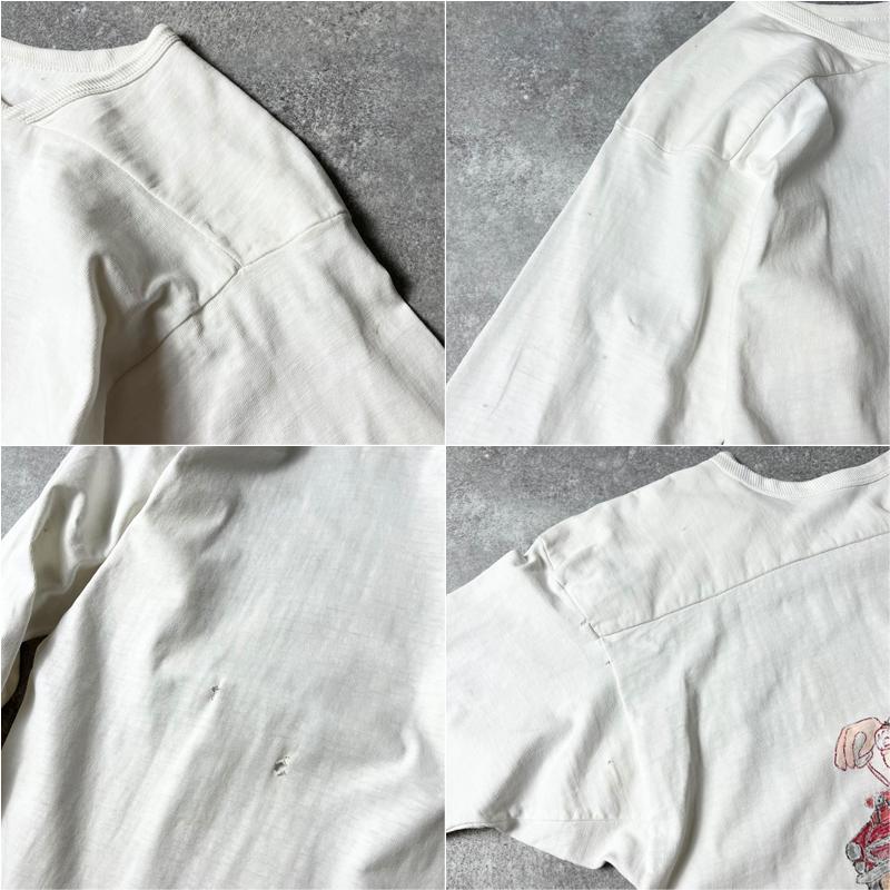 雰囲気系 60s UNKNOWN ホットロッド ハンドペイント フットボール T 