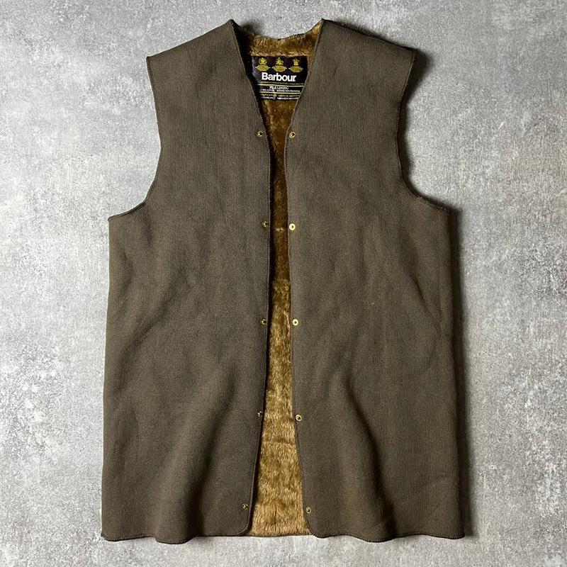 90s 英国製 Barbour パイル ライニング ベスト 36 / 90年代 旧タグ 3 