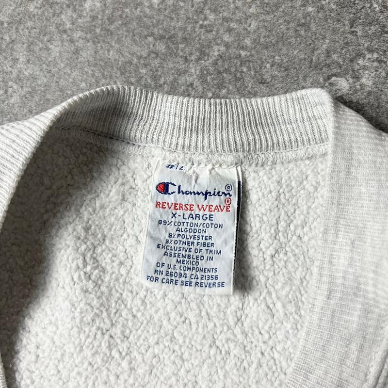 雰囲気系 90s トリコタグ Champion ロゴ 刺繍 リバースウィーブ 