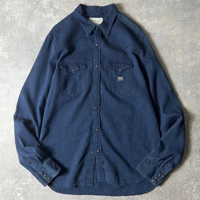 POLO RALPH LAUREN DENIM&SUPPLY インディゴ コットン 長袖 ウエスタン 