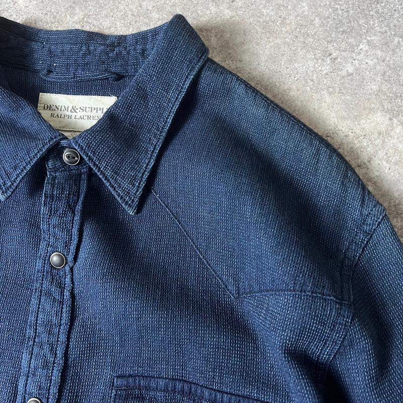 POLO RALPH LAUREN DENIM&SUPPLY インディゴ コットン 長袖 ウエスタン 