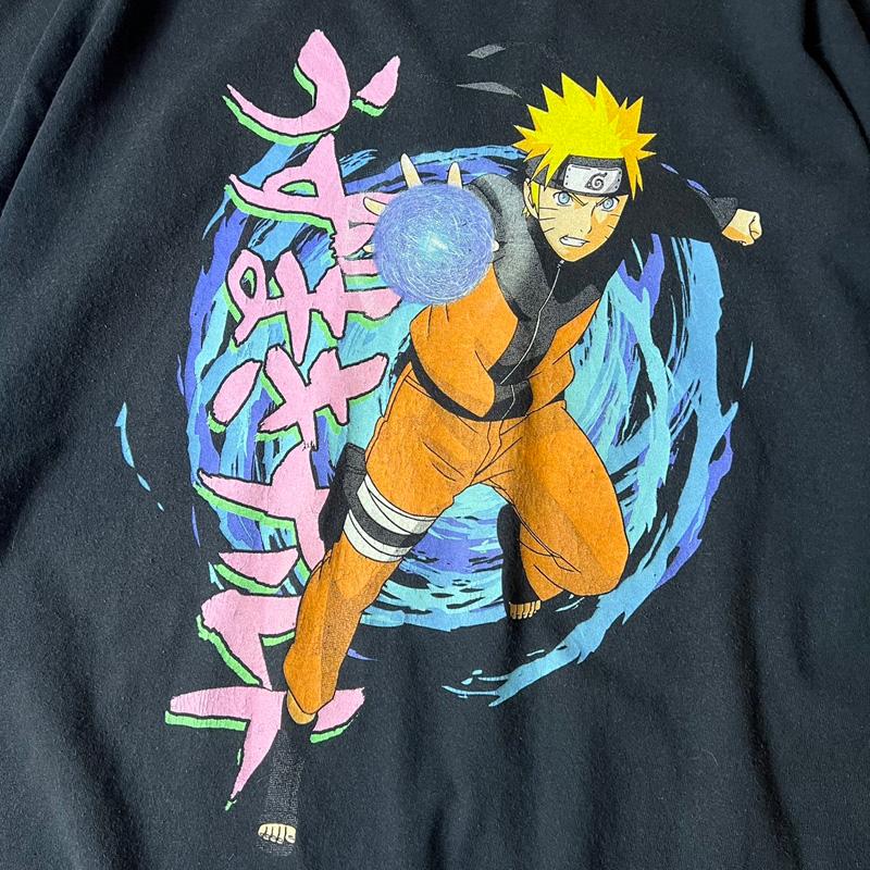 00s NARUTO 疾風伝 ナルト 螺旋丸 プリント 半袖 Tシャツ 2XL / 00年代 