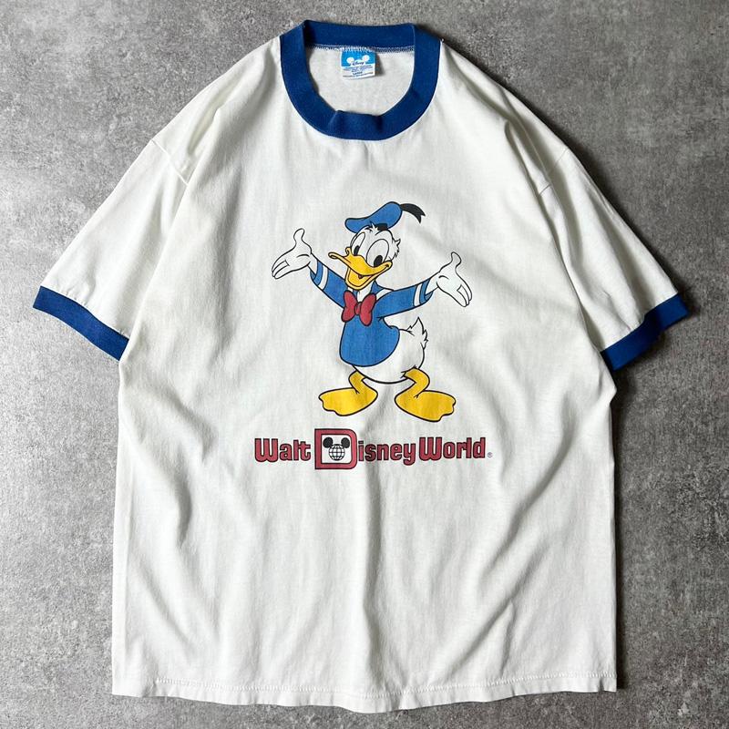 80s USA製 ディズニー オフィシャル ドナルド プリント 半袖 80s USA製 ディズニー オフィシャル ドナルド プリント 半袖