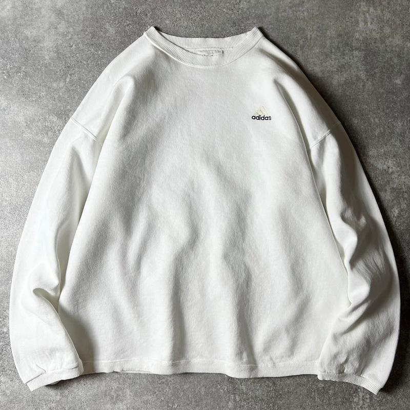 adidas 90s USA製 パフォーマンス ロゴ 刺繍 スウェット トレーナー XL 