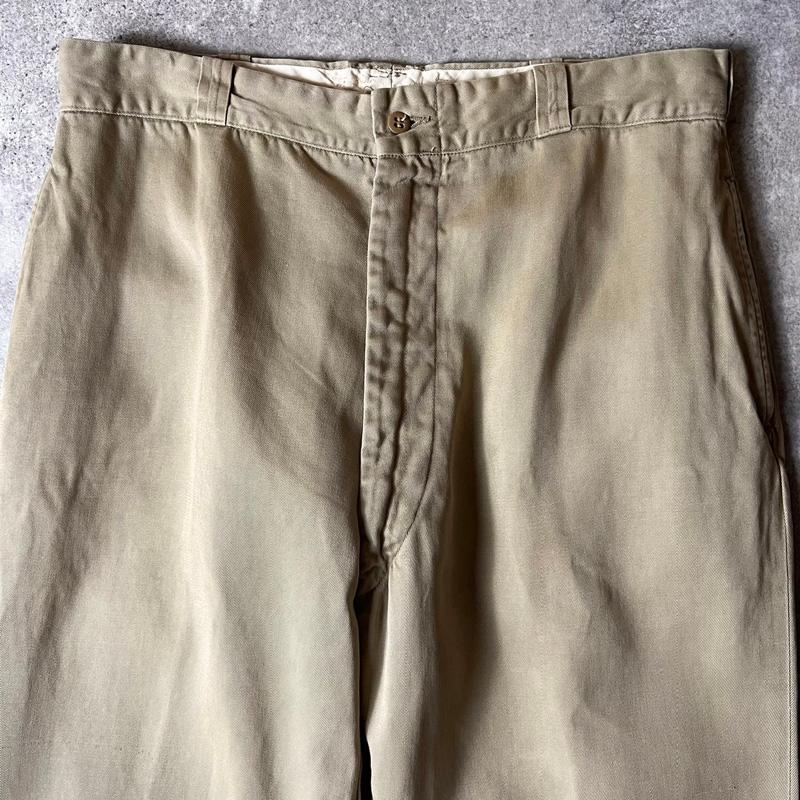 60s US ARMY 米軍実物 ノータック コットン チノ パンツ / 60 60s US ARMY 米軍実物 ノータック コットン チノ パンツ / 60
