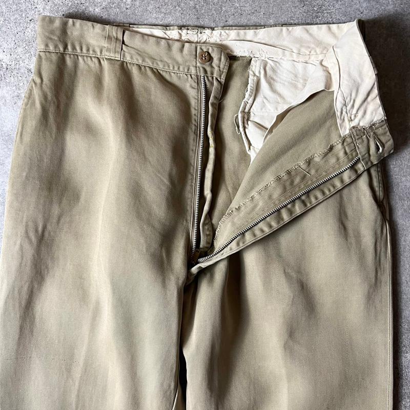 60s US ARMY 米軍実物 ノータック コットン チノ パンツ / 60 60s US ARMY 米軍実物 ノータック コットン チノ パンツ / 60