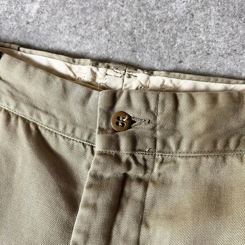 60s US ARMY 米軍実物 ノータック コットン チノ パンツ / 60 60s US ARMY 米軍実物 ノータック コットン チノ パンツ / 60
