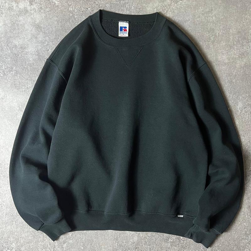 Russell Athletic 90s USA製 RUSSELL 無地 前V スウェット トレーナー 