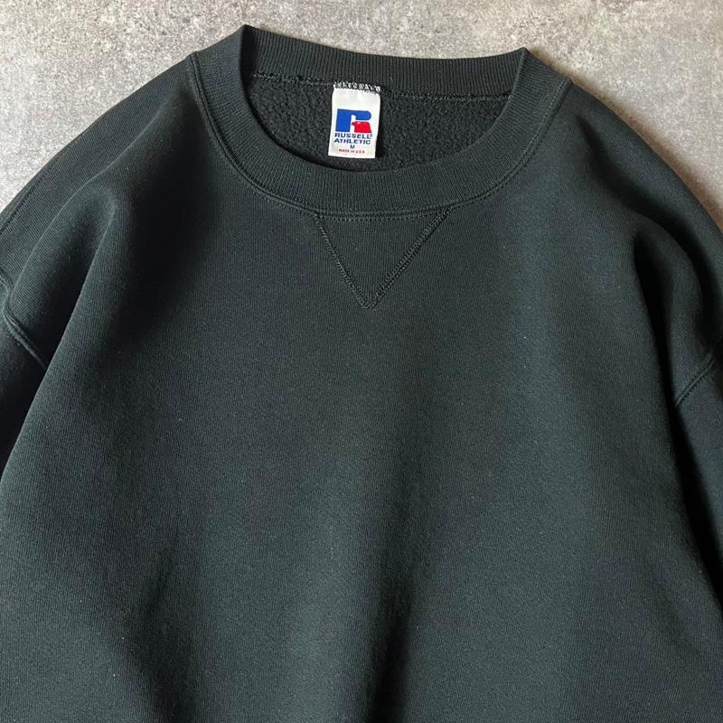 90s USA製 RUSSELL 無地 前V スウェット トレーナー M / 90年代 