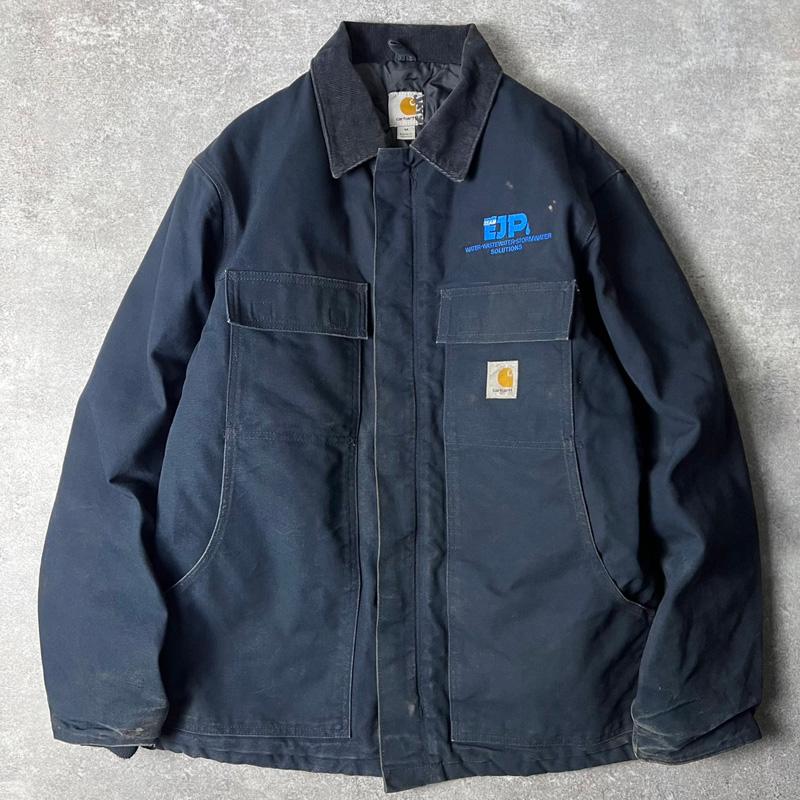 雰囲気系 Carhartt 中綿 キルティング ライナー 企業 ロゴ 刺繍 ダック  