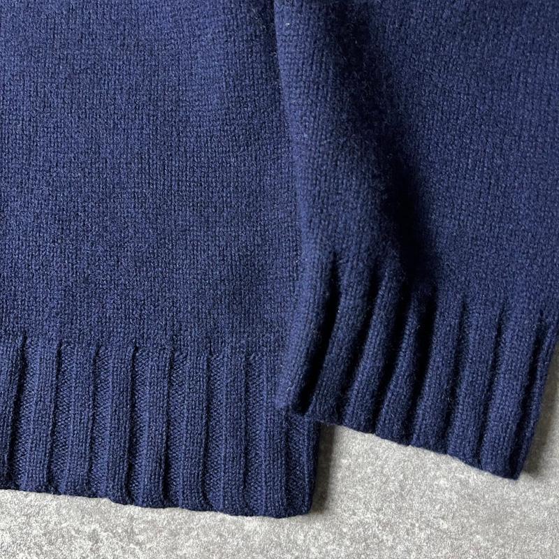 GAP 00s ボーダー ハーフジップ プルオーバー ラムウール ニット 