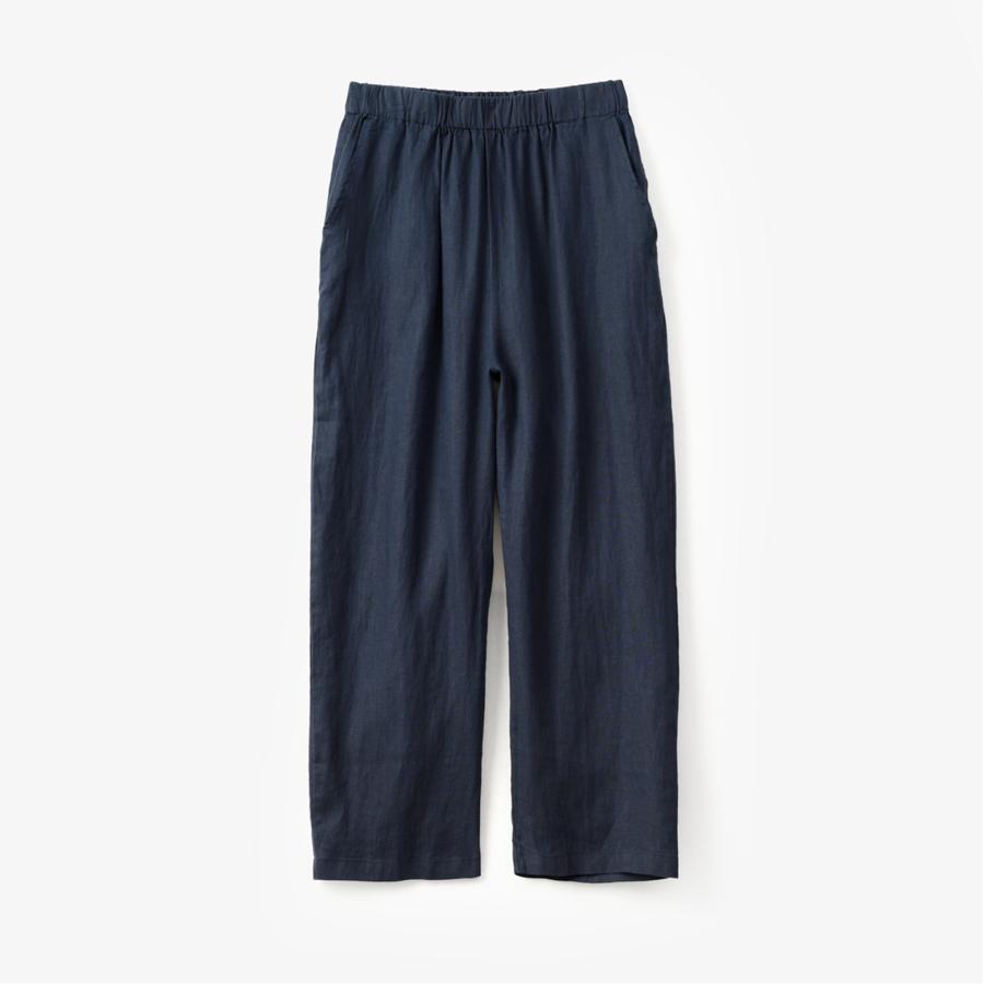 レディース麻リネン100% パンツ レディースサルエルパンツ無地