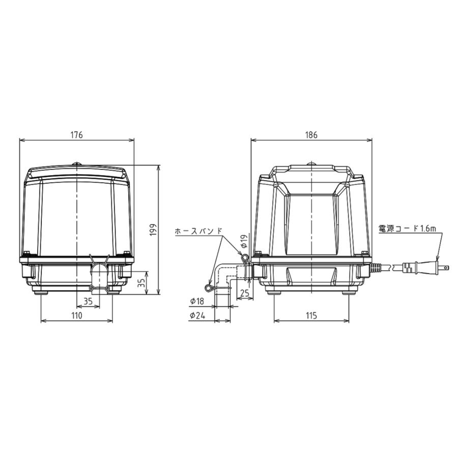 浄化槽用ブロワーポンプ TIP-30/世晃産業 : 水彩ねっとYahoo