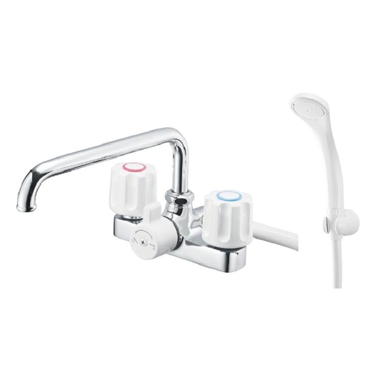 SANEI ツーバルブデッキシャワー混合栓 SK710-W-13 : 水彩ねっとYahoo