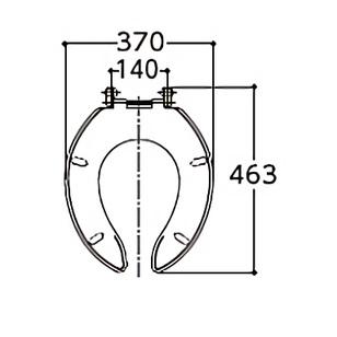 TOTO 前割便座 TC1R ふたなしタイプ・レギュラーサイズ : 水彩ねっと