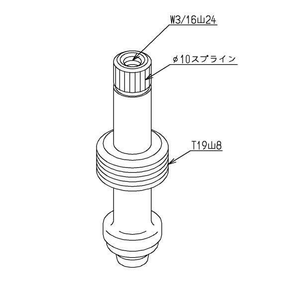 TOTO TH5B0190 ツーハンドル混合水栓用バルブ部（湯側） : 水彩
