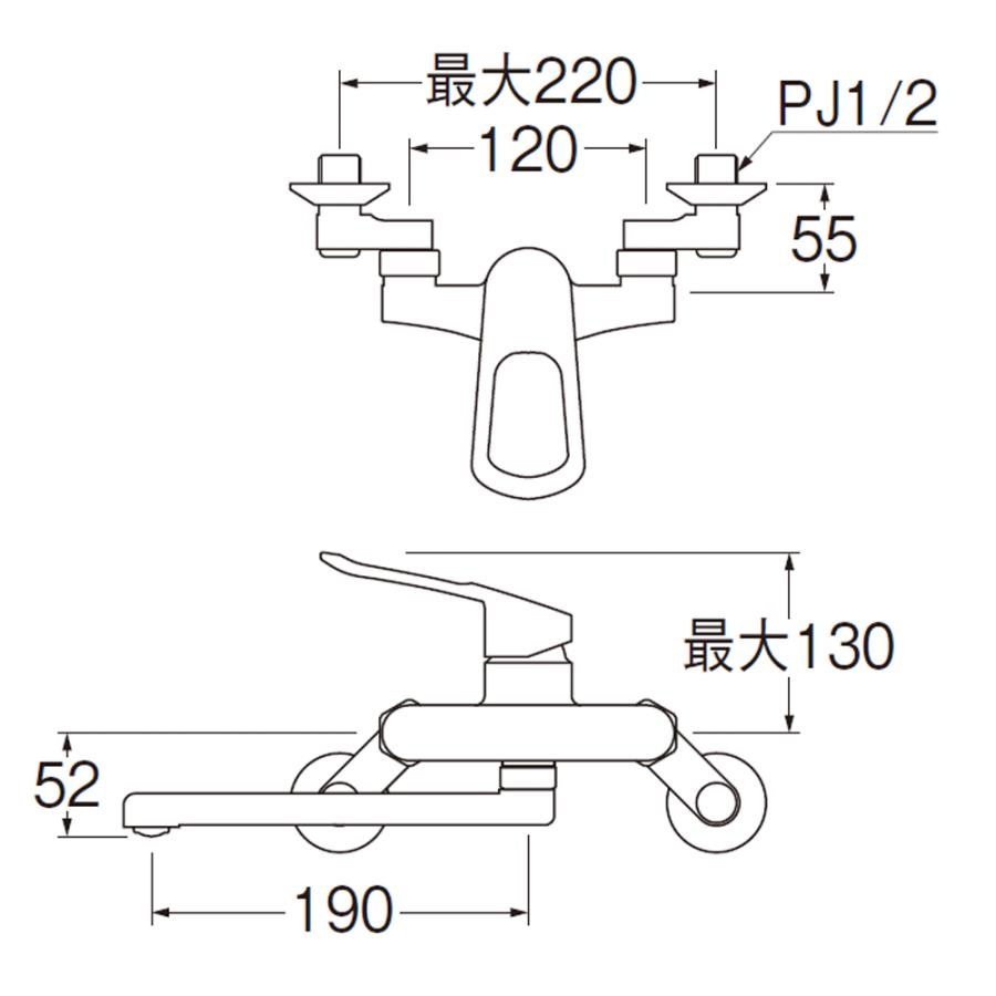 SANEI SAN-EI シングルレバー水栓 K17CE-13 : 水彩ねっと - 通販