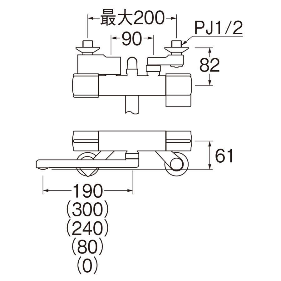 SANEI サーモスタットシャワー混合栓 SK18C-13 : 水彩ねっと - 通販