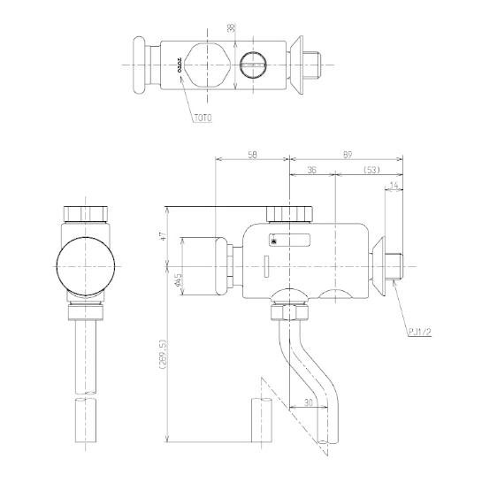 TOTO 幼児用小便器フラッシュバルブ T601P : 水彩ねっと - 通販