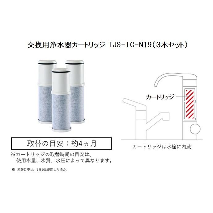 タカラスタンダード TJS-TC-N19 浄水器用カートリッジ 3個入 タカラスタンダード TJS-TC-N19 浄水器用カートリッジ 3個入